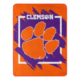 CLEMSON OFFICIAL NCAA "Dimensional" Micro Raschel Throw Blanket; 46" x 60"