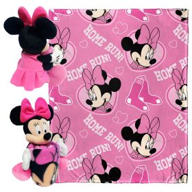 Red Sox OFFICIAL MLB & Disney's Minnie Mouse Character Hugger Pillow & Silk Touch Throw Set; 40" x 50"