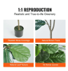 Artificial Fiddle Leaf Fig Tree, 6 FT, Secure PE Material & Anti-Tip Tilt Protection Low-Maintenance Faux Plant