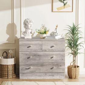 Modern Simple 4-Drawer Dresser Nightstand Gray