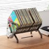 Expandable Vinyl Record Storage Holder, 80-140 LPs Record Display Stand With Headphone Holder