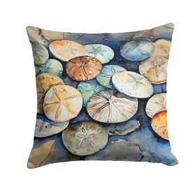 Sand Dollars Throw Pillow Machine Washable, Indoor Outdoor Decorative Pillow for Couch, Bed or Patio, 18Hx18W