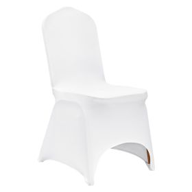 VEVOR 50 Pcs White Chair Covers Polyester Spandex Chair Cover Stretch Slipcovers for Wedding Party Dining Banquet Chair Decoration Covers