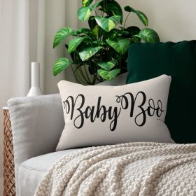 Decorative Throw Pillow - Double Sided Sofa Pillow / Baby Boo - Black/beige