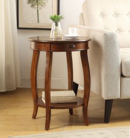 Alysa Walnut Finish Accent Table