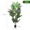 2pcs Large Artificial Plants Fake Palm Tree Tropical Palm Leaves Faux Palm Plants Tall Tree Indoor Real Touch Plastic Monstera Leaves for Home Garden