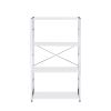 Tennos White & Chrome Finish Bookshelf