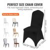 VEVOR 50 Pcs Black Chair Covers Polyester Spandex Stretch Slipcovers for Wedding Party Dining Banquet Arched-Front Chair Covers