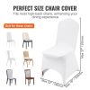 VEVOR 50 Pcs White Chair Covers Polyester Spandex Chair Cover Stretch Slipcovers for Wedding Party Dining Banquet Chair Decoration Covers