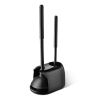 Toilet brush and holder set,Bathroom Cleaning Tool Set with Stand,Black