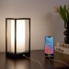 Table Lamp with Phone Charger, Bedside Lamp, Ambient Night Light Desk Lights for Living room Office desk