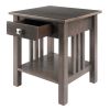 Stafford Accent Table; Oyster Gray