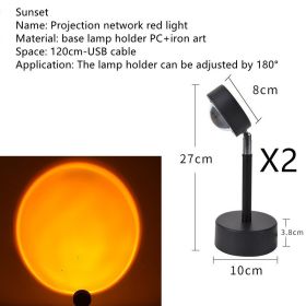 The Sun Never Sets Projection Sunset Atmosphere Light (Option: Sunset 2PCS)