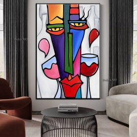 Handmade Picasso Abstract Figures Picture Blending In Face Wall Art Picture Handpainted Canvas Painting Living Room Decoration Home Living Room corrid (size: 100x150cm)