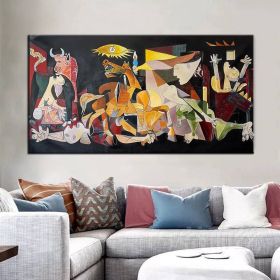 Handmade Guernica By Pablo Picasso Colourful Paintings Reproduction Art New Version Famous Canvas Wall Art Pablo Picasso Frameless Only Canvas (Style: 05, size: 150x220cm)