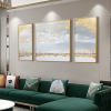 Hand Painted Abstract Gold Foil Art Wall Picture Handmade Golden Sky Landscape Canvas Oil Painting For Living Room Home Decor Living Room hallway bedr