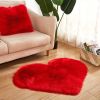 1pc Heart-Shaped Plush Rug - Soft and Fluffy Carpet for Living Room, Bedroom, and Sofa - Perfect Home and Room Decor