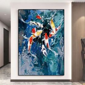 Handmade Oil Painting Canvas Wall Art Decoration Modern Animal Colourful Elephant Home Entryway Living Room Bedroom Luxurious Decoration Painting (Style: 03, size: 150x220cm)