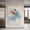 Hand Painted Oil Painting Original Betta Oil Painting on Canvas Large Textured Wall Art Abstract Colorful Art Custom Fish Painting Modern Living room