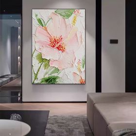 Hand Painted Oil Paintings Flower Painting on Canvas Original Abstract Painting Spring Floral Painting on Canvas Large Textured Colorful Wall Art Mode (Style: 01, size: 150x220cm)