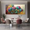 Hand Painted Oil Painting Large Original Flower Oil Painting On Canvas Canvas Wall Art Abstract Colorful Painting Boho Wall Decor Custom Painting Livi