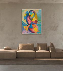 Oil Painting Canvas Original Modern Cubism Abstract Painting Colorful Geometric Wall Art Hand Painting by Canvas (Style: 01, size: 140x210cm)