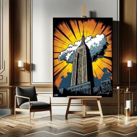 New York Canvas Pop Art Extra Large Wall Art Pop Art Wall Art Comic Art Pop Culture Wall Art Graffiti Painting Boyfriend Birthday Gift (Style: 01, size: 70x100cm)