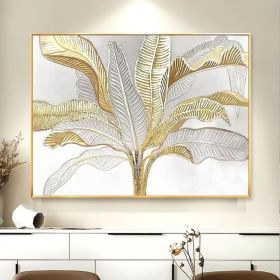 Gold leaf painting,Gold wall art art painting wall abstract canvas gold wall decor art painting wall gold abstract Light luxury style (Style: 01, size: 60x90cm)