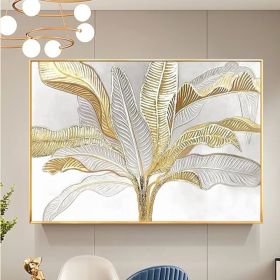 Gold leaf painting,Gold wall art art painting wall abstract canvas gold wall decor art painting wall gold abstract Light luxury style (Style: 01, size: 120x160cm)