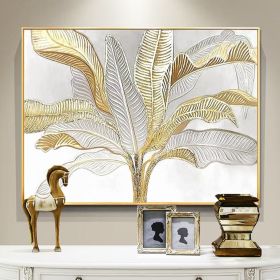 Gold leaf painting,Gold wall art art painting wall abstract canvas gold wall decor art painting wall gold abstract Light luxury style (Style: 01, size: 100x150cm)