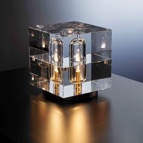 Crystal Bedside Table Lamp (Style: CUBE)