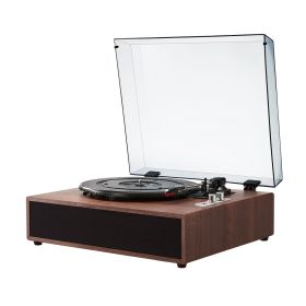 VEVOR Vinyl Record Player, 3-Speed, Belt Driven Turntable Player with Built-in 10W Stereo Speakers Magnetic Cartridge (Default: Default)