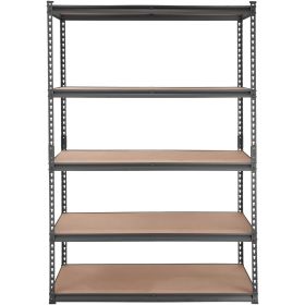 VEVOR Storage Shelving Unit, 5-Tier Adjustable, 2000 lbs Capacity, Heavy Duty Garage Shelves Metal Organizer Utility Rack, Black (Default: Default)