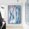 Handpainted large Sexy Naked Back Wall Art Sexy Girl woman Modern Abstract Nude Oil Painting on Canvas Home Entryway Living Room Bedroom Luxurious Dec