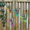 1pc/4pcs, Metal Hummingbird Wall Art Decor, Metal Birds Outdoor Wall Sculpture Decoration Hanging, Room Decor, Home Decor, Wedding Decor