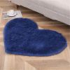 1pc, Plush Heart Shape Rug for Valentine's Day, Wedding Anniversary, and Home Decor - Soft PV Velvet Carpet for Living Room, Bedroom, and Bathroom