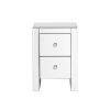 Mirrored Nightstand End Tables with 2/3/4-Drawer;  Silver Modern Beside Table;  Mirror Accent Side Table for Bedroom;  Living Room