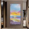 Hand Painted Oil Painting Large Hand Painted Beach Sunset Seascape Oil Painting On Canvas Art Textured Art Palette Knife Art Painting Living Room Deco