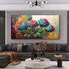 Hand Painted Oil Painting Large Original Flower Oil Painting On Canvas Canvas Wall Art Abstract Colorful Painting Boho Wall Decor Custom Painting Livi