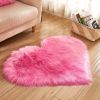 1pc Heart-Shaped Plush Rug - Soft and Fluffy Carpet for Living Room, Bedroom, and Sofa - Perfect Home and Room Decor