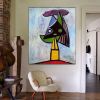 Handmade Oil Painting Picasso Style Oil Painting on Canvas Abstract Figurative Wall Art Original Handmade Artwork Home Office Decor Living Room Bedroo