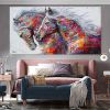 Hand Painted Oil Painting Abstract Horse Oil Paintings on Canvas Animal Wall Handpainted The Running Horse Painting Living Room Hallway Bedroom Decora