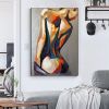 Handpainted large Sexy Naked Back Wall Art Sexy Girl woman Modern Abstract Nude Oil Painting on Canvas Home Entryway Living Room Bedroom Luxurious Dec